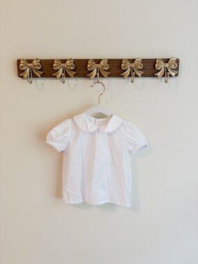 Remember Nguyen 24M White Short Sleeve Peter Pan Collar Blouse